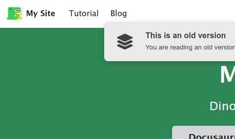 Notification on a old version